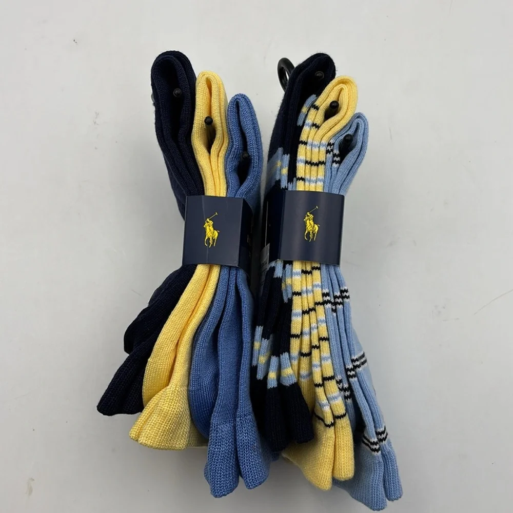 Polo Ralph Lauren Boys Supersoft and Striped Dress Socks  6 Pack